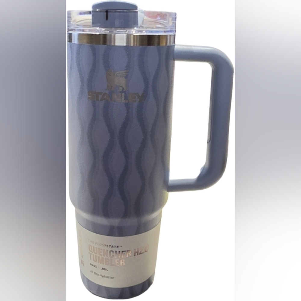 Stanley Slate Blue Drift 30oz Tumbler with Handle & Straw NEW